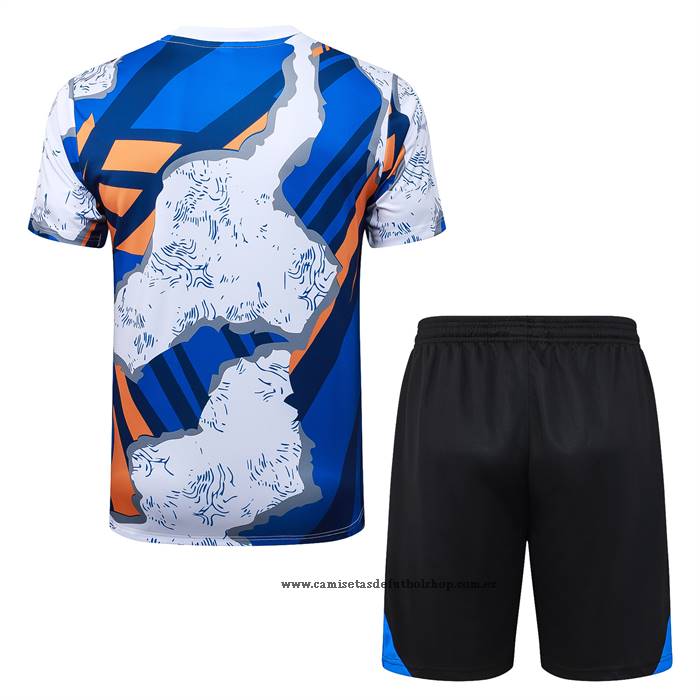 Chandal del Real Madrid 25-26 Manga Corta Azul - Pantalon Corto Blanco